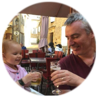 A picture of Website design Plymouth blog author Ian Bertie and his 5 year old daughter.