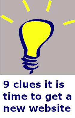 9 clues it is time to get a new website. Web design Plymouth blog represented by bright ideas light bulb